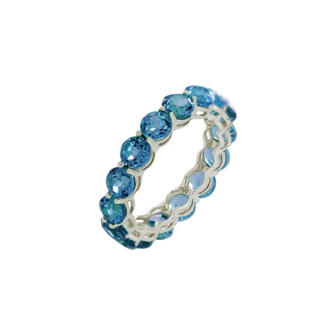 Eternal Bliss Blue Topaz Eternity Ring