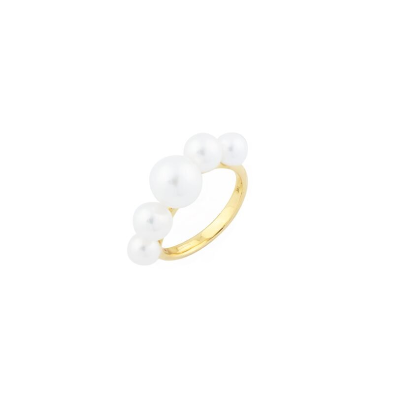 Sea Nymph Curved Pearl Ring