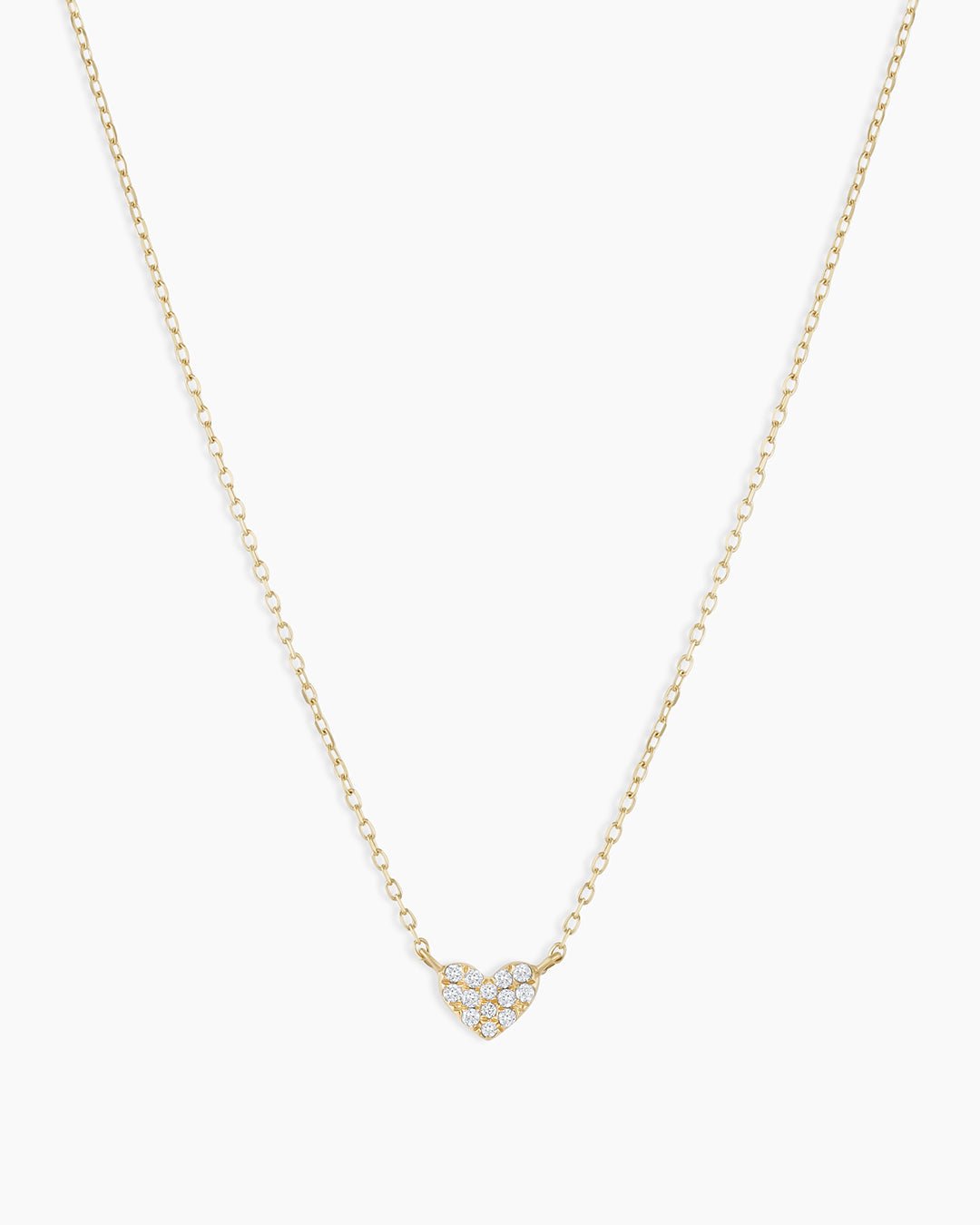 Diamond Pavé Mini Heart Necklace