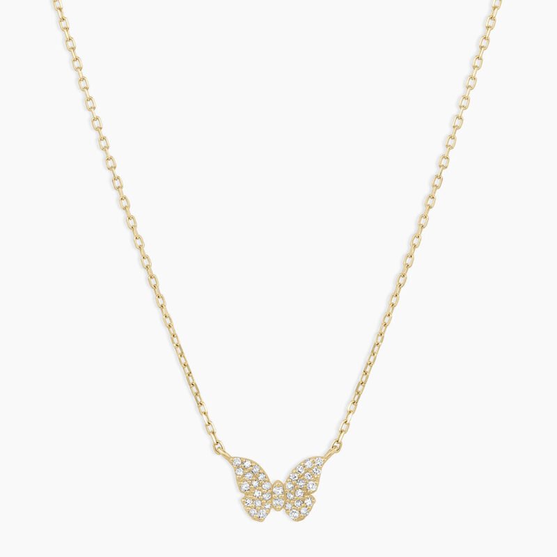 Diamond Butterfly Necklace