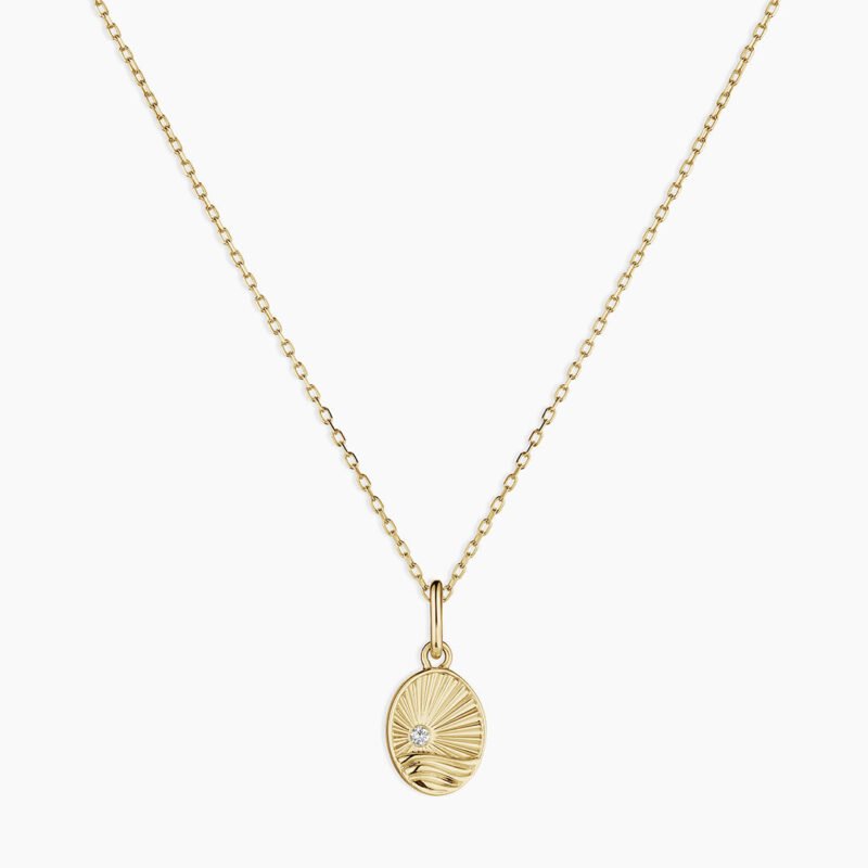 Diamond Beach Charm Necklace