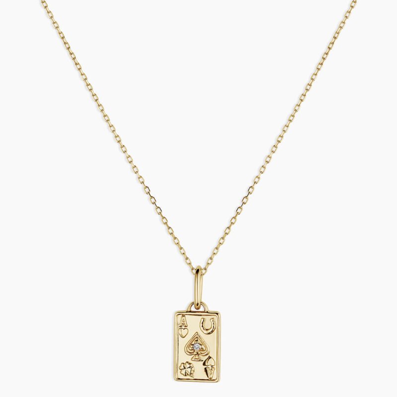 Diamond Ace Charm Necklace