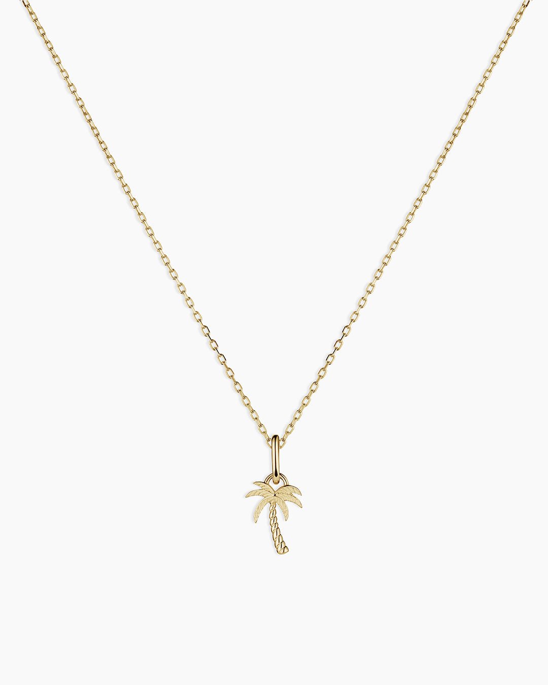 14k Gold Palm Charm Necklace