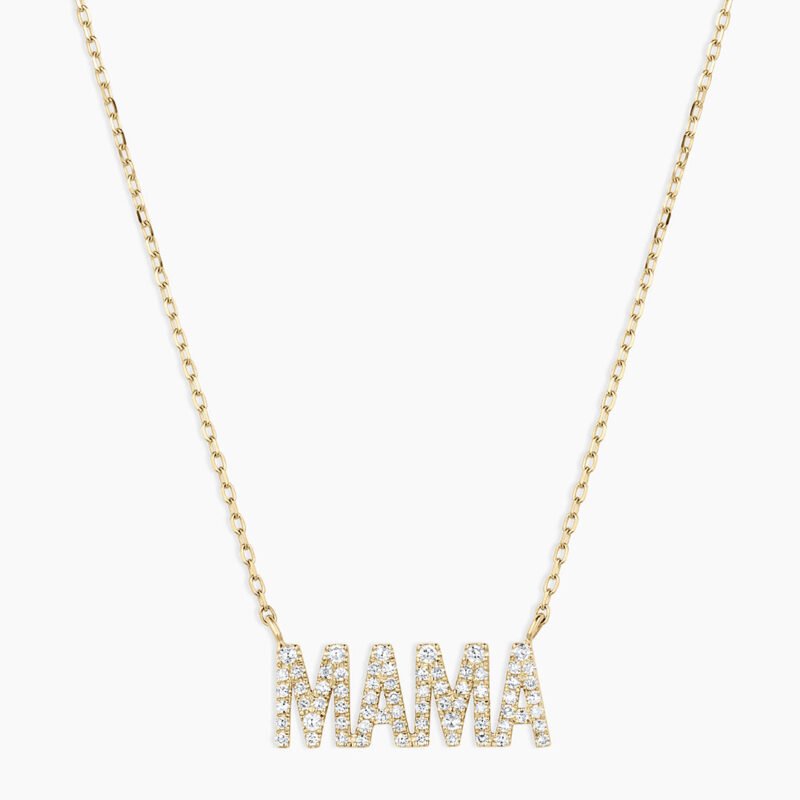Diamond Pavé Mama Necklace