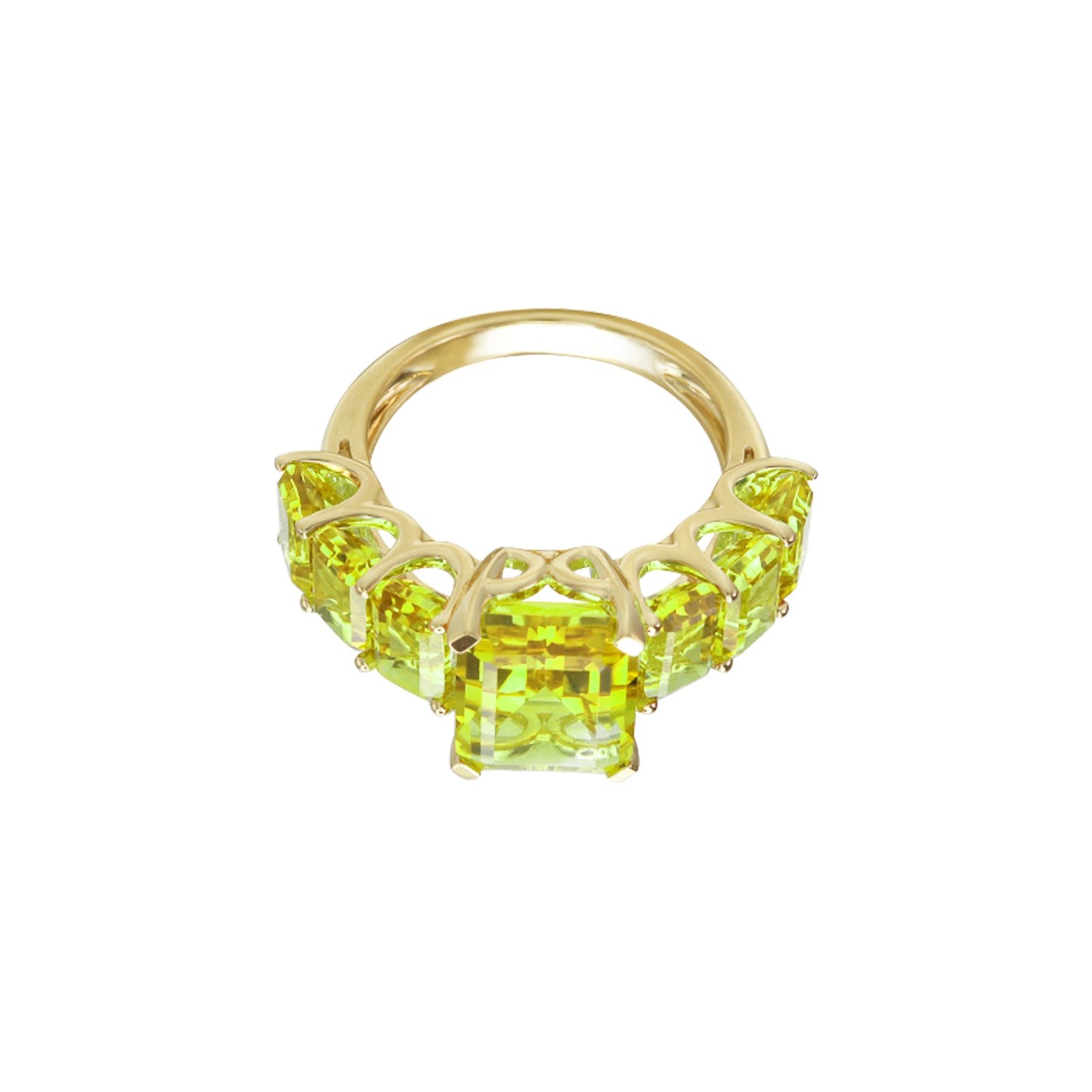 Crystal Armor Peridot Eternity Ring