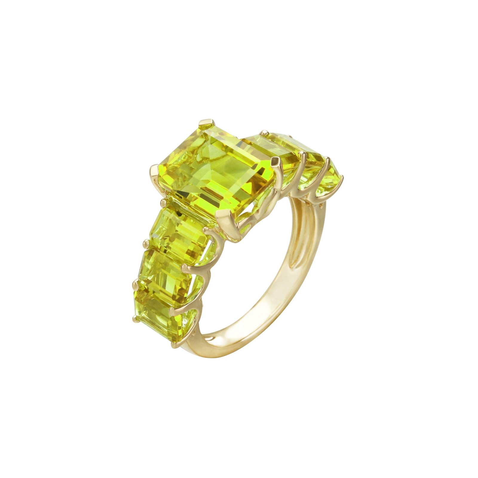 Crystal Armor Peridot Eternity Ring
